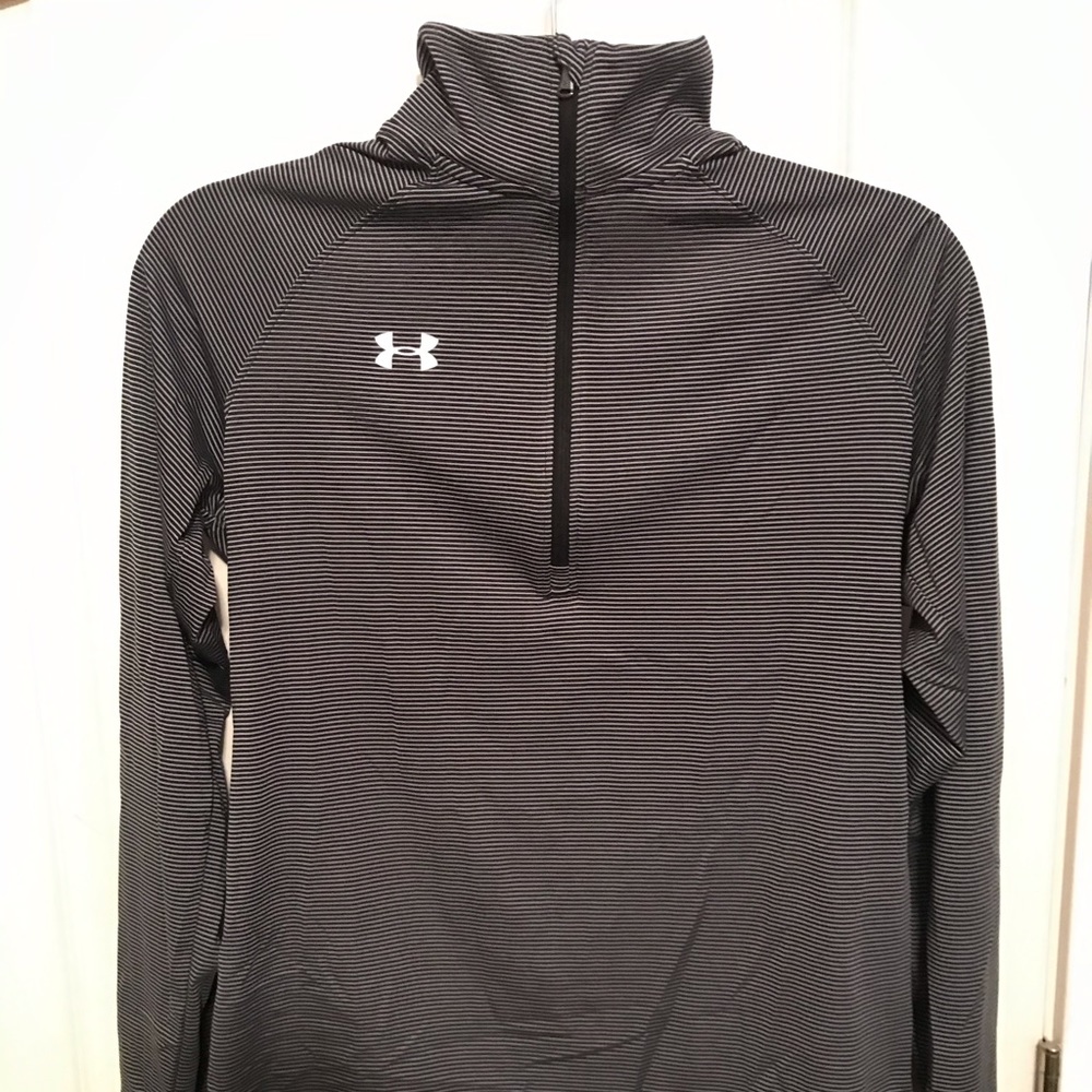 Under armour striped dri-fit half zip